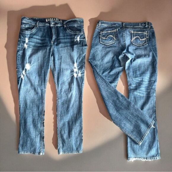 Hydraulic Jeans l Distressed 5-pocket design l 20W l VGUC - Picture 1 of 12
